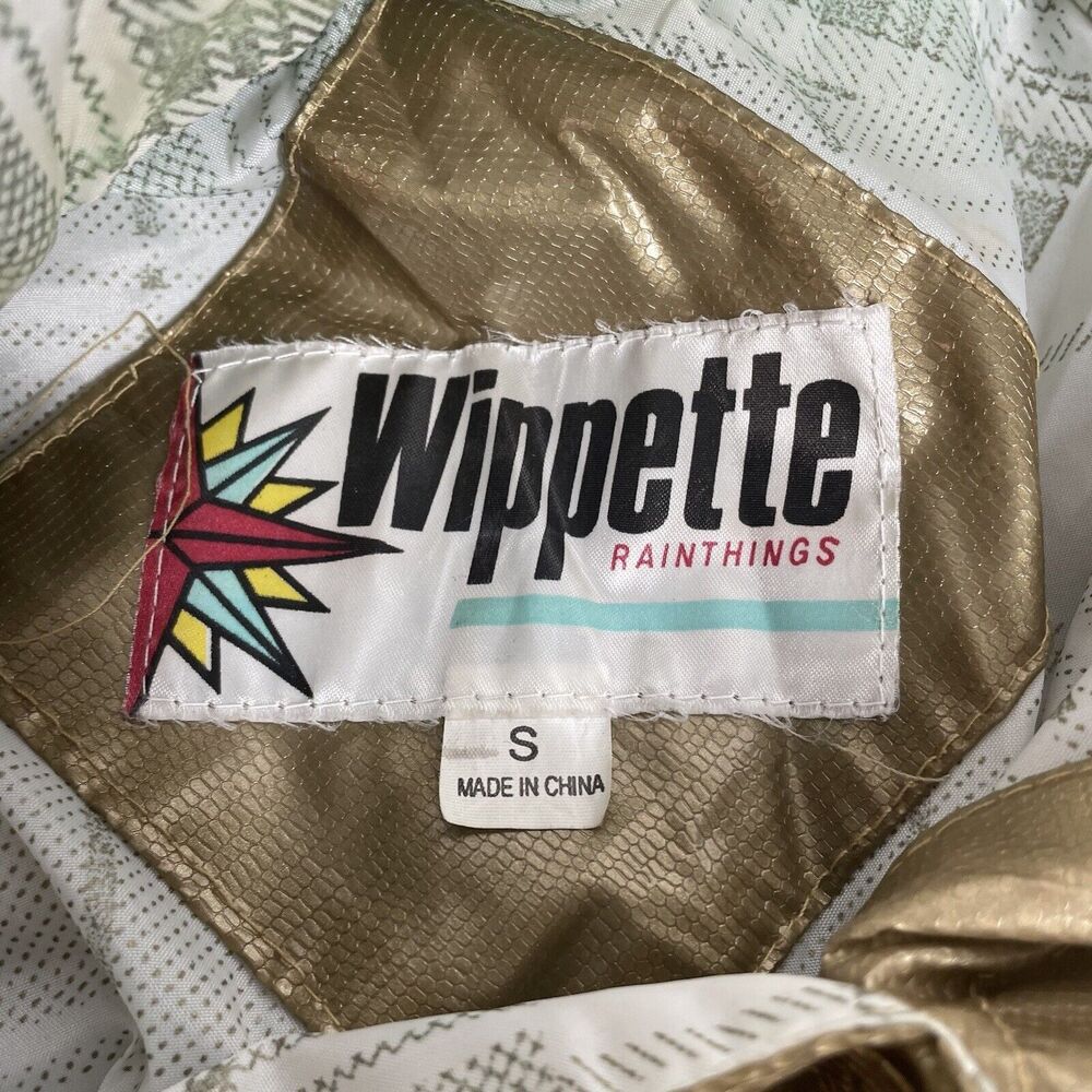 Wippette Rain Things Vintage Gold Waterproof Hooded Jacket Coat Womens Small - Picture 3 of 9